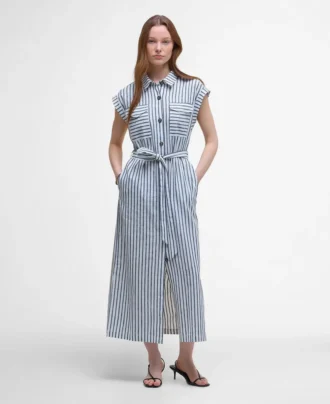 Abby gestreiftes Midikleid