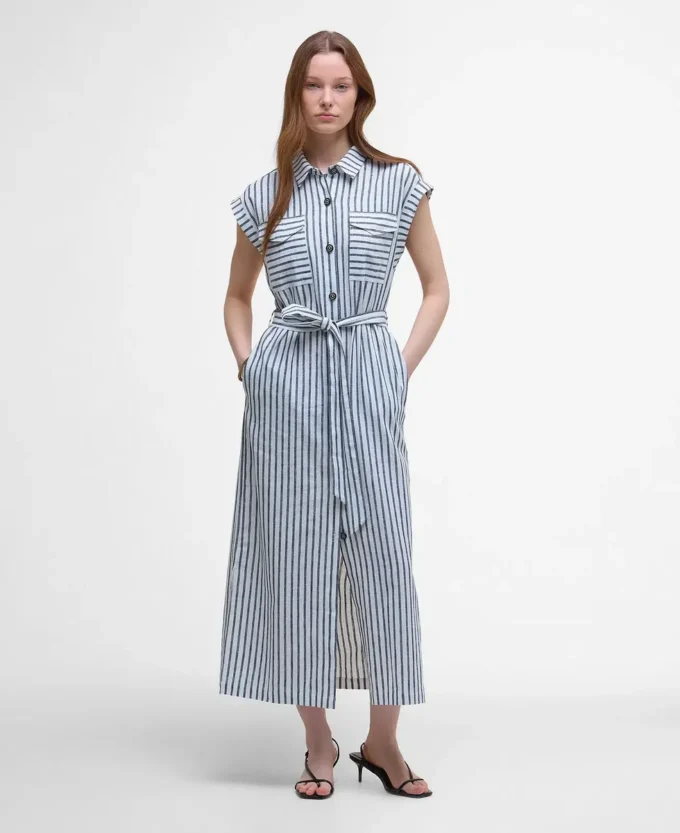 Abby gestreiftes Midikleid