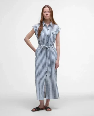 Abby gestreiftes Midikleid
