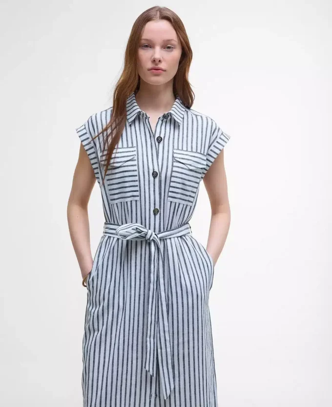 Abby gestreiftes Midikleid