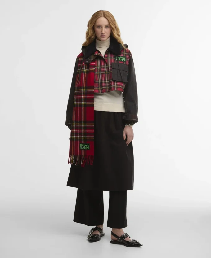 Barbour x GANNI Tartan-Schal