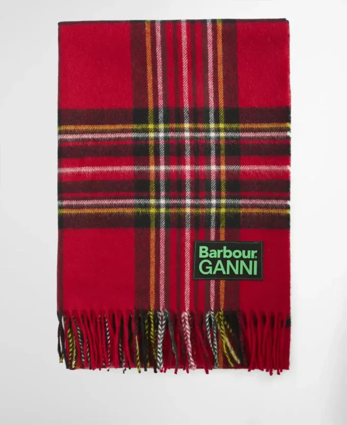 Barbour x GANNI Tartan-Schal