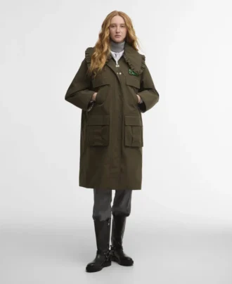 Barbour x GANNI Wasserdichte Parka-Jacke