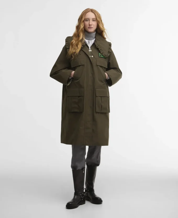 Barbour x GANNI Wasserdichte Parka-Jacke