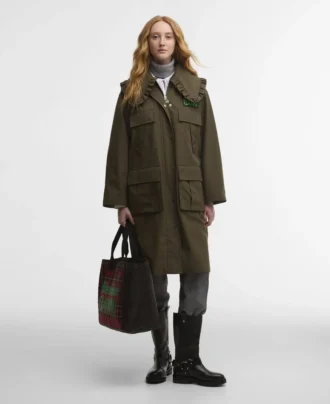 Barbour x GANNI Wasserdichte Parka-Jacke
