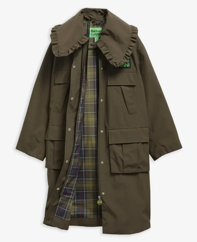 Barbour x GANNI Wasserdichte Parka-Jacke