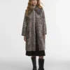 Barbour x GANNI Wasserdichte Parka-Jacke mit Leopardenmuster