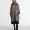 Barbour x GANNI Wasserdichte Parka-Jacke mit Leopardenmuster