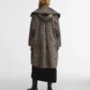 Barbour x GANNI Wasserdichte Parka-Jacke mit Leopardenmuster