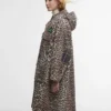Barbour x GANNI Wasserdichte Parka-Jacke mit Leopardenmuster