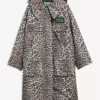Barbour x GANNI Wasserdichte Parka-Jacke mit Leopardenmuster