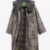 Barbour x GANNI Wasserdichte Parka-Jacke mit Leopardenmuster