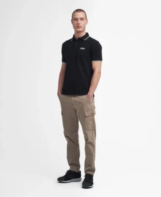 Evan Kurzarm-Poloshirt