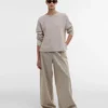 Marine-Pullover mit Rundhalsausschnitt