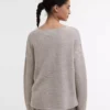 Marine-Pullover mit Rundhalsausschnitt