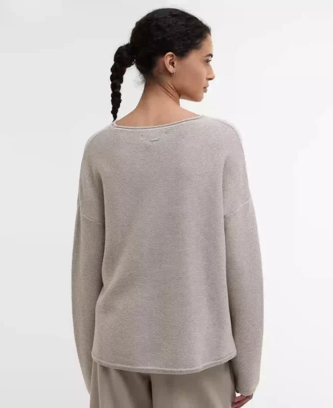 Marine-Pullover mit Rundhalsausschnitt