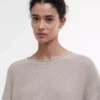 Marine-Pullover mit Rundhalsausschnitt