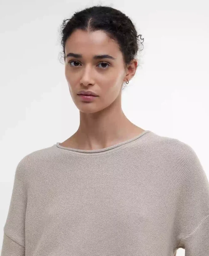 Marine-Pullover mit Rundhalsausschnitt