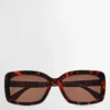 Rechteckige Sonnenbrille