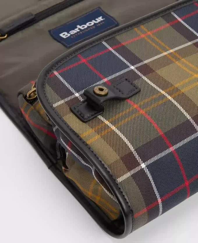 Tartan-Waschbeutel zum Aufhängen